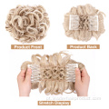 Scrunchie Combs Bun Curly Updo Hairpieces for Women